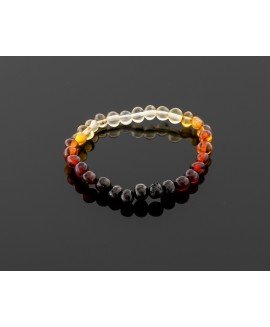 Baby amber bracelet - rainbow baroque beads