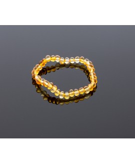 Baby amber bracelet - honey baroque beads