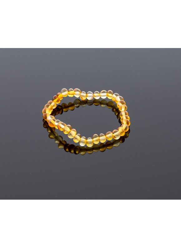 Baby amber bracelet - honey baroque beads