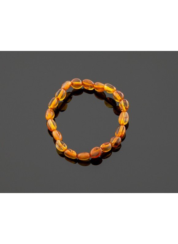 Baby amber bracelet - honey olives