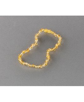 Baby amber necklace - lemon baroque beads