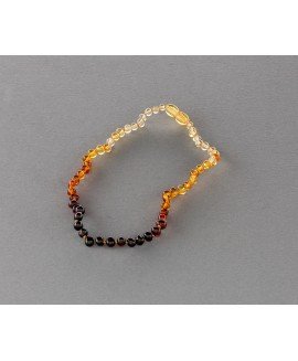 Baby amber necklace - rainbow baroque beads