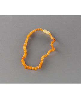 Baby amber necklace - opaque baroque beads