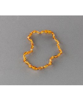 Baby amber necklace - honey olive beads