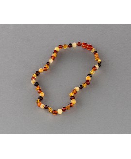 Baby amber necklace - multicolored beads
