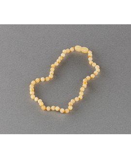 Baby amber necklace -  milky beads