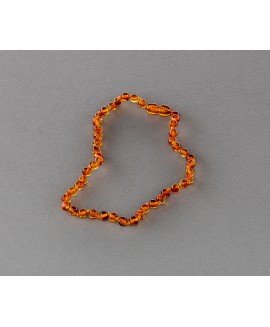 Baby amber necklace - cognac beads