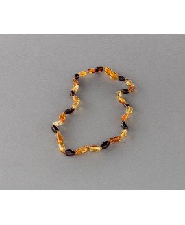 Baby amber necklace - multicolored olive beads