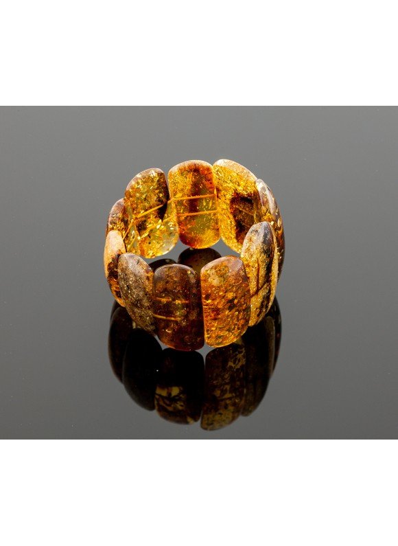 Classical colorful amber bracelet