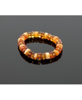 Colorful amber bracelet - Sunny morning