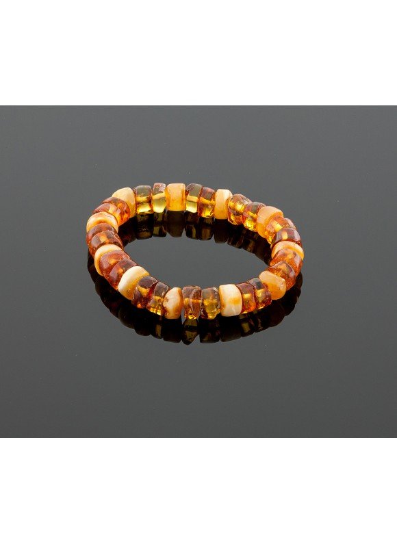 Colorful amber bracelet - Sunny morning