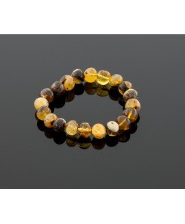 Pure semi round amber bracelet