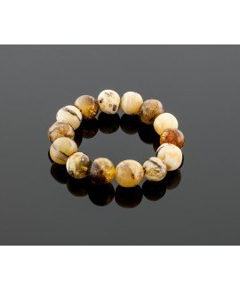 Semi round amber bracelet