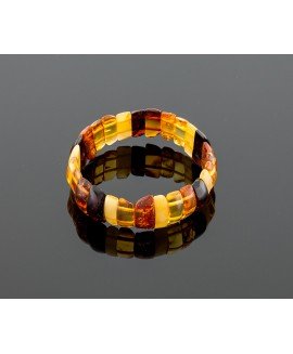 Multicolored amber bracelet