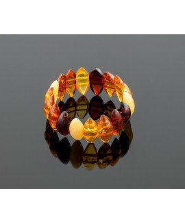 Multicolored amber bracelet