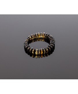 Shiny faceted amber bracelet