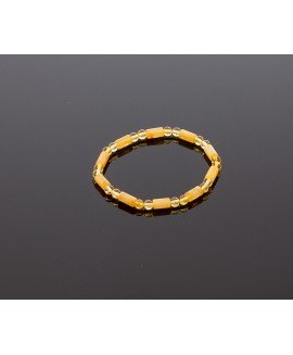 Luxurious yellow amber bracelet