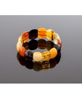 Pure multicolor amber bracelet