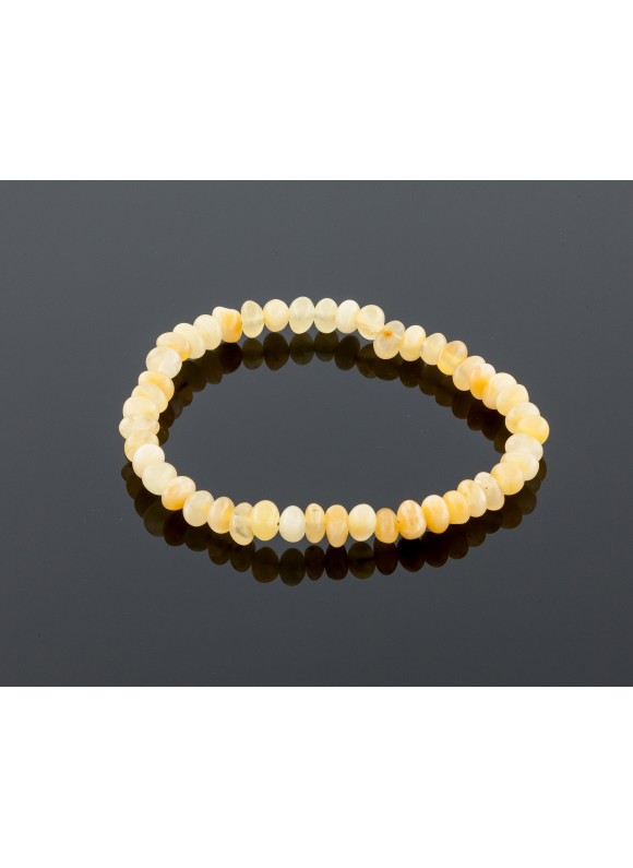 Adult amber bracelet - milky baroque beads