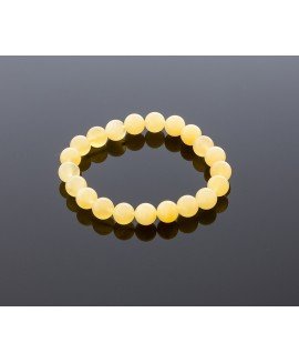 Yellow royal amber bracelet, 9mm