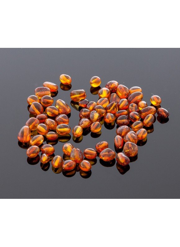 Loose olive cognac amber beads 