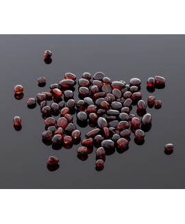 Loose olive cherry amber beads 