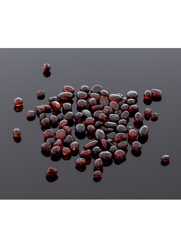 Loose olive cherry amber beads 