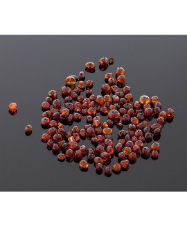 Loose baroque cognac amber beads 