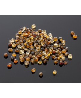 Loose baroque green amber beads 