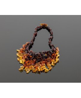 Hand-braided amber necklace