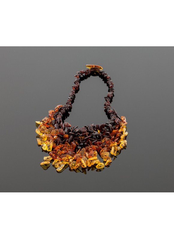 Hand-braided amber necklace