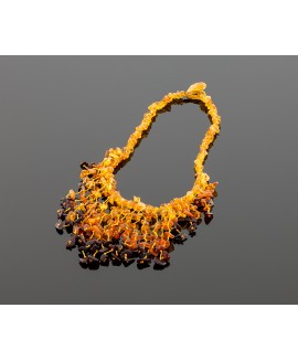 Hand-braided amber necklace