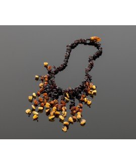 Hand-braided amber necklace