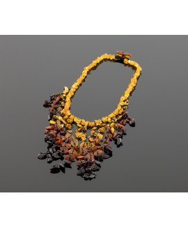 Hand-braided amber necklace