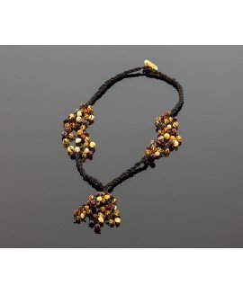 Hand-braided amber necklace