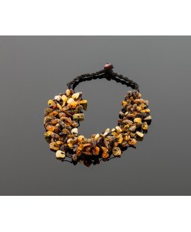 Hand-braided amber necklace