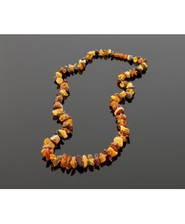 Baltic amber necklace - chips beads, 73cm