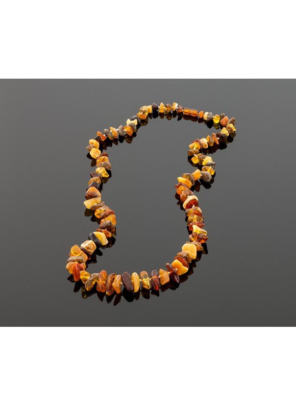 Baltic amber necklace - chips beads, 73cm