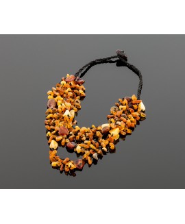 Hand-braided amber necklace