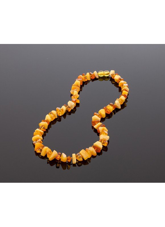 Exclusive colorful amber necklace