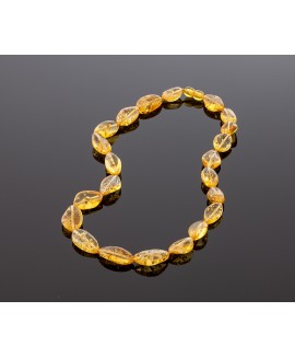 Classic style amber necklace - Lemon drop