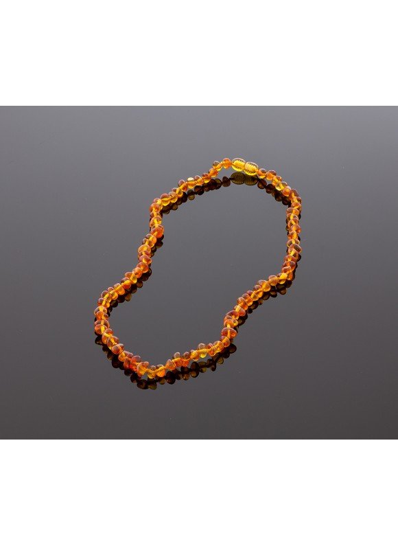 Adult amber necklace - honey baroque beads