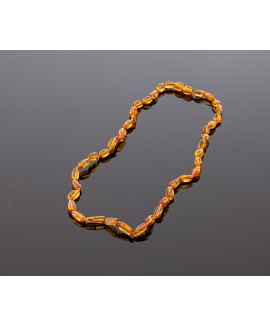 Adult amber necklace - honey olive beads