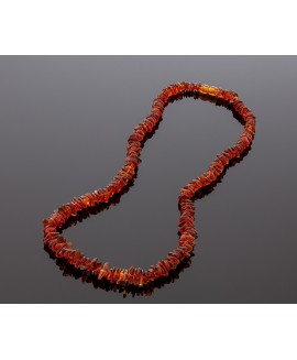 Baltic amber necklace - cognac chips