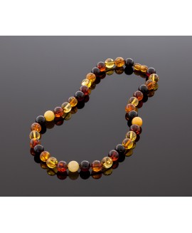 Royal multicolor amber necklace