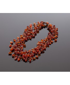 Faceted amber necklace 