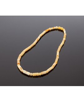 Natural milky amber necklace, 50cm