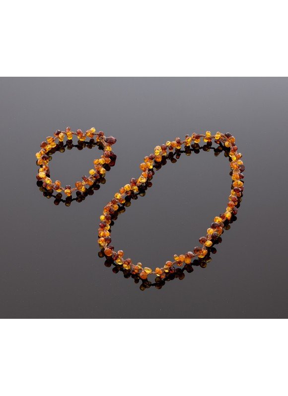 Marvellous faceted amber necklace