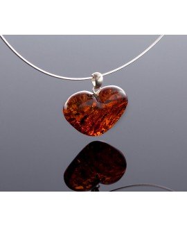 Baltic amber heart-pendant