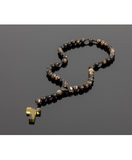 Large christian amber rosary 